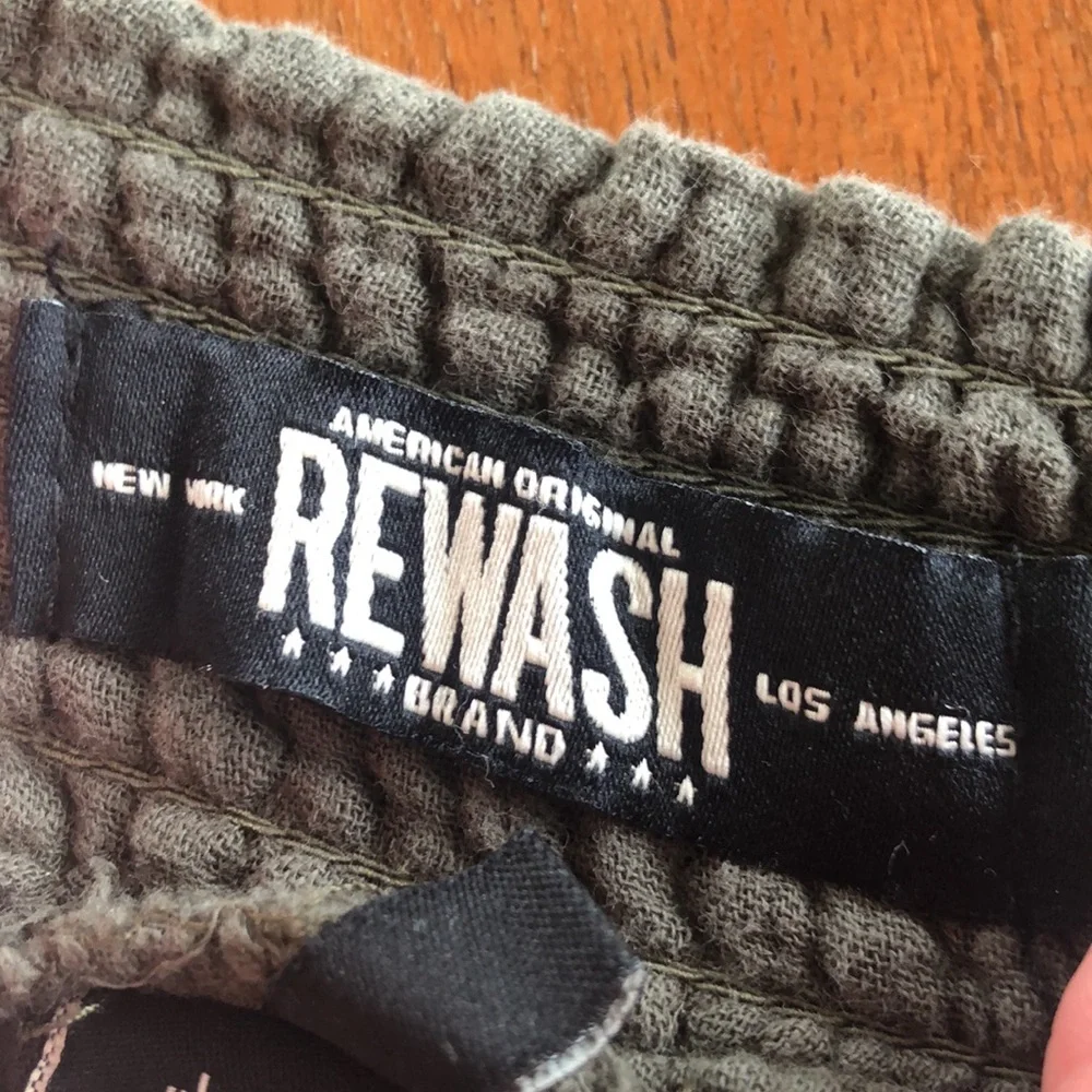Rewash Brand Olive Green Gauze‎ Cotton Shorts Raw Hem Sz M - EUC